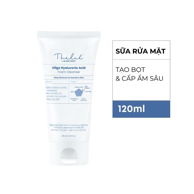 SỮA RỬA MẶT TẠO BỌT DỊU NHẸ DÀNH CHO DA KHÔ và DA NHẠY CẢM THE LAB OLIGO HA FOAM CLEANSER 120ml