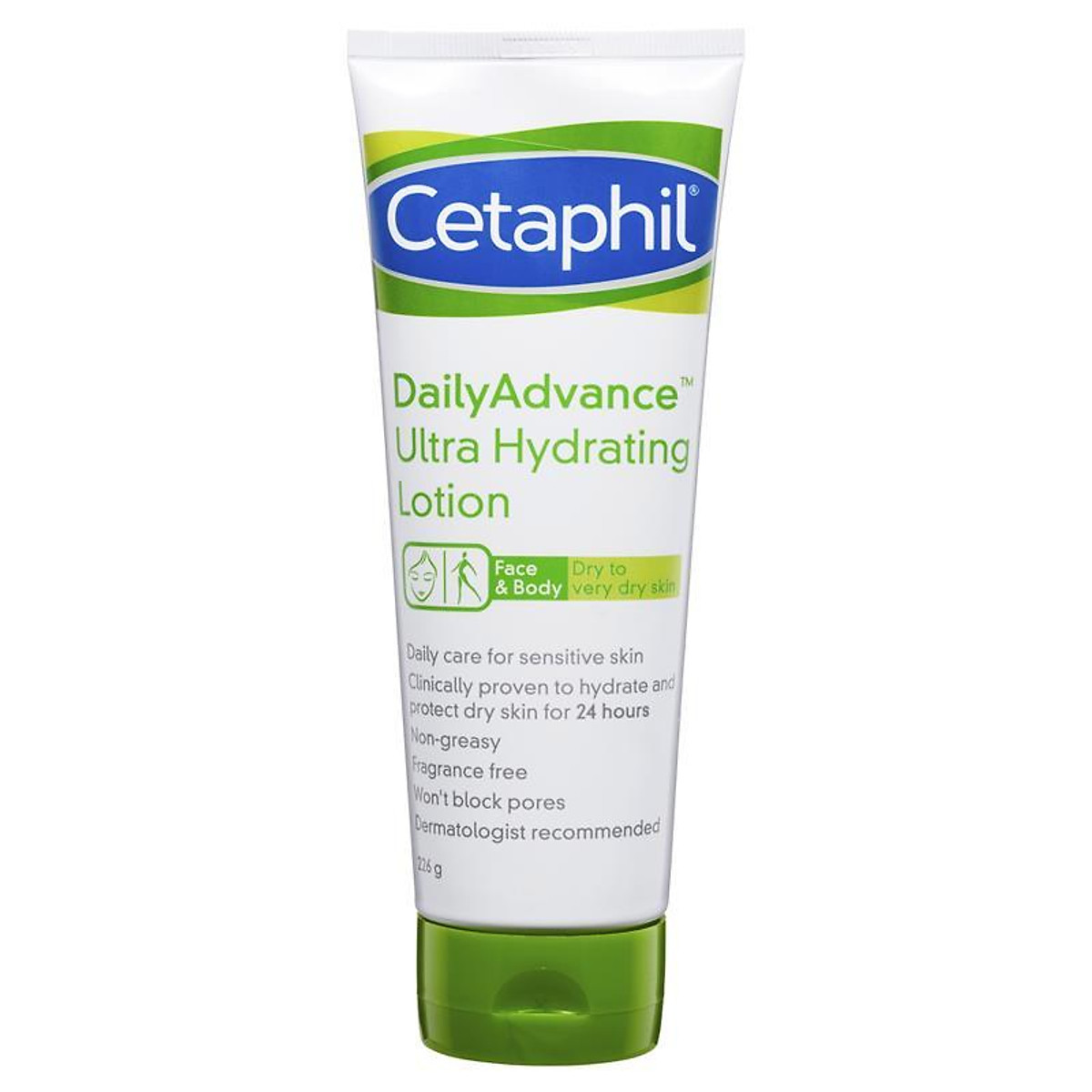 Cetaphil Daily Advance Ultra Hydrating Lotion được dùng phổ biến cho làn da nhạy cảm; có thể sử dụng cho cả da mặt và cơ thể.