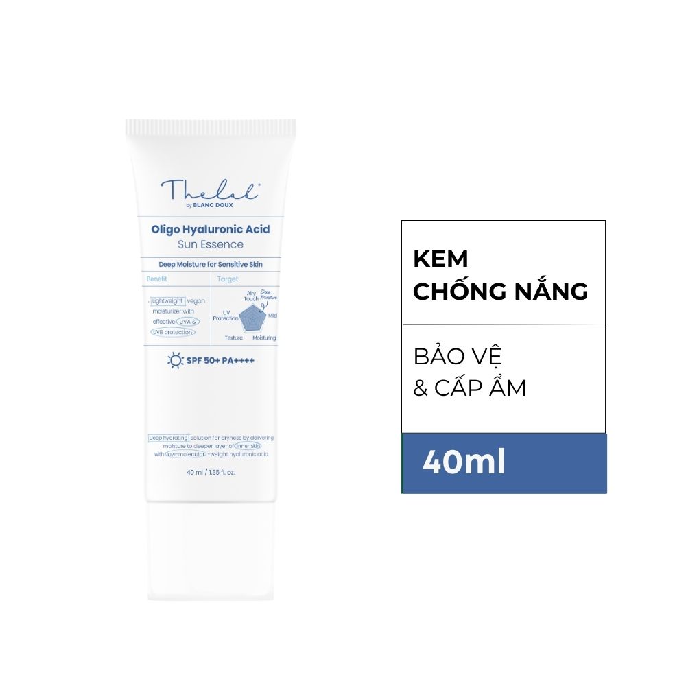 KEM CHỐNG NẮNG CẤP ẨM DÀNH CHO DA KHÔ và DA NHẠY CẢM THE LAB OLIGO HA SUN ESSENCE SPF50+ PA++++ 40ml