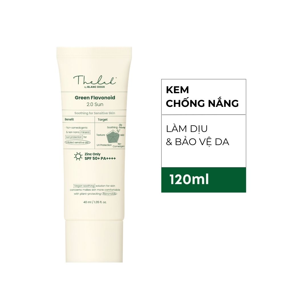 KEM CHỐNG NẮNG VẬT LÝ CHO DA NHẠY CẢM THE LAB GREEN FLAVONOID 2.0 SUN – 40ML